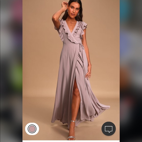 Lulus Dresses & Skirts - Lulu’s Gray Lavender Wrap Dress